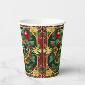 Rood Groen Goud Kerst Papier Cups Papieren Bekers (Links)