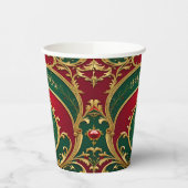 Rood Groen Goud Kerst Papier Cups Papieren Bekers (Links)