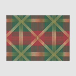 ROOD GROEN GOUD KERST PLAID PATROON TISSUEPAPIER