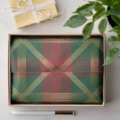 ROOD GROEN GOUD KERST PLAID PATROON TISSUEPAPIER (Geschenk)