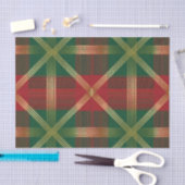 ROOD GROEN GOUD KERST PLAID PATROON TISSUEPAPIER (Craft)