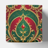 Rood Groen Goud Kerstcadeau doos Bedankdoosjes (Bovenkant)