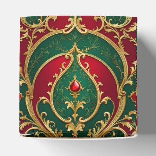 Rood Groen Goud Kerstcadeau doos Bedankdoosjes (Bovenkant)