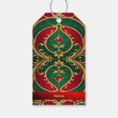 Rood Groen Goud Kerstcadeau Label Cadeaulabel (Achterkant)