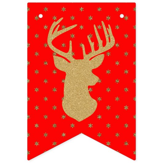 Rood Groen Goud Kerstmis Vlaggetjes (Tweede vlag)