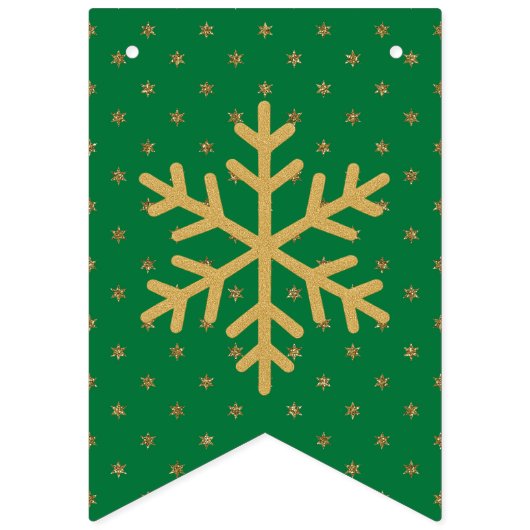 Rood Groen Goud Kerstmis Vlaggetjes (Eerste vlag)