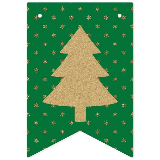 Rood Groen Goud Kerstmis Vlaggetjes (Derde vlag)