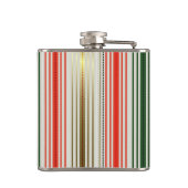 ROOD GROEN GOUD KERSTREPEN HEUPFLES (Achterkant)
