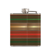 ROOD GROEN GOUD KERSTREPEN HEUPFLES (Achterkant)