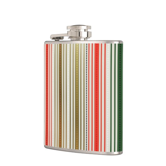 ROOD GROEN GOUD KERSTSTREPEN HEUPFLES (Links)