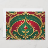Rood Groen Goud Kerstvakantie Kaart (Achterkant)
