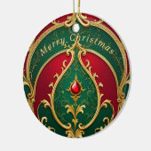 Rood Groen Goud Kerstvakantie Ornament (Links)