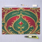 Rood Groen Goud Kerstvakantie Tissue Papier (Craft)