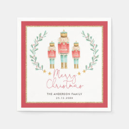 Rood Groen Goud Notenkraker Kerstfeest Servet