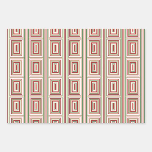 Rood, groen goud Trio Wrapping Paper Sheets (Voorkant)