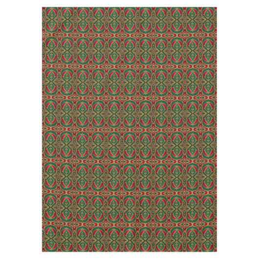 Rood groen goud vakantie tafelkleed (Voorkant)