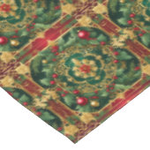 Rood groen goud vakantie tafelkleed (Gekanteld)