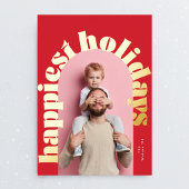 Rood Groen Goud Vetgedrukte Tekst Arch Foto Kerstm Folie Feestdagenkaart