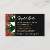 Rood Groen Gouden Godin Tarot Visitekaartjes (Achterkant)