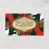 Rood Groen Gouden Godin Tarot Visitekaartjes (Voorkant)