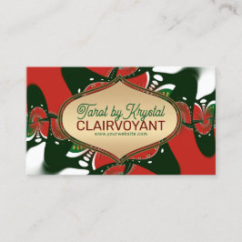 Rood Groen Gouden Godin Tarot Visitekaartjes