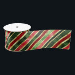 Rood Groen Gouden Strepen Vintage Christmas Ribbon Satijnen Lint<br><div class="desc">Een mooi stijlvol ontwerp voor uw kerstlinten: diagonale strepen van rode,  groene en gouden kleuren uit een  waterverf. Een deel van de charme is de onregelmatigheid en onvolkomenheden en de verweerde ouderwetse look. Het is glanzend en zal er geweldig uitzien op uw vakantie geschenken en pakketten.</div>