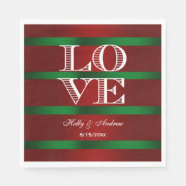 Rood Groen Gradiënt, Witte LIEFDE Servetten