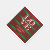 Rood Groen Gradiënt, Witte LIEFDE Servetten (Hoek)