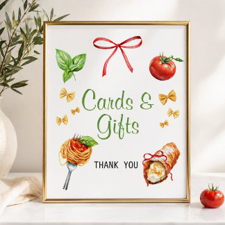 Rood Groen Heilige Cannoli Baby Shower Kaarten & C Poster