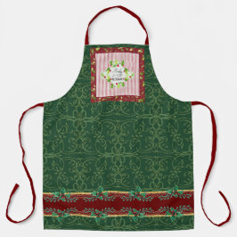 Rood Groen Holly Goud Baby Koud Buiten Typografie Schort