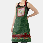 Rood Groen Holly Goud Baby Koud Buiten Typografie Schort (Insitu)