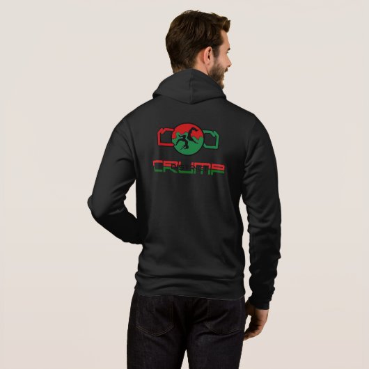 Rood/groen hoody (Achterkant volledig)