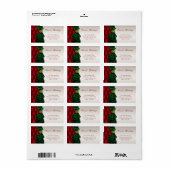 Rood, Groen & Ivoor Kerstmis Vakantie Adres Label (Full Sheet)