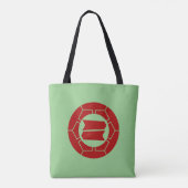  rood groen japan hattori kamon oosterse kunst tote bag (Achterkant)