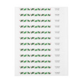 Rood & Groen Jolly Holly wikkel rond adreslabel (Vel)