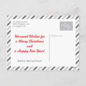 Rood Groen Kerst Custom Foto Briefkaart (Achterkant)