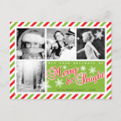 Rood Groen Kerst Custom Foto Briefkaart (Voorkant)