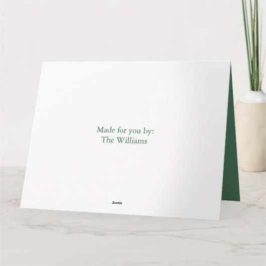 Rood Groen Kerst Een Foto Snowflake Bedankkaart (Achterkant)