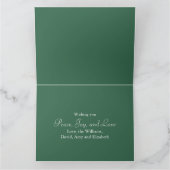 Rood Groen Kerst Een Foto Snowflake Bedankkaart (Binnen)