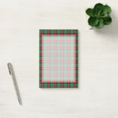 Rood groen kerst geruit patroon post-it® notes (Kantoor)
