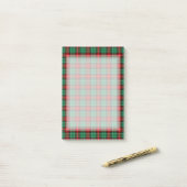 Rood groen kerst geruit patroon post-it® notes (Op bureau)