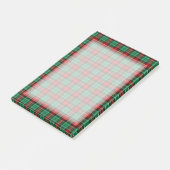 Rood groen kerst geruit patroon post-it® notes (Schuin)