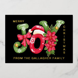 Rood Groen Kerst Letters Illustratie Foto Kerstmis Folie Feestdagenkaart