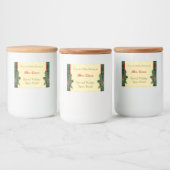 Rood Groen Kerst Plaid Vakantie Bakken Sticker (Flessen)