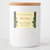 Rood Groen Kerst Plaid Vakantie Bakken Sticker (Voorkant)