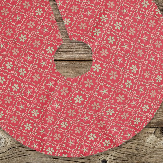 Rood Groen Kerst Sneeuwvlok Patroon Kerstboom Rok