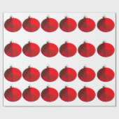 Rood groen kerstbulbbetpapier cadeaupapier (Vlak)