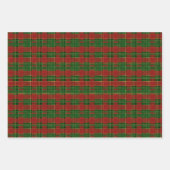 Rood, groen kerstcadeau, pakket met verlooppapier inpakpapier vel (Voorkant 3)