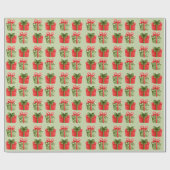 Rood, groen kerstcadeaupapier voor pastel cadeaupapier (Vlak)