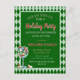 Rood & Groen Kerstfeest  Briefkaart